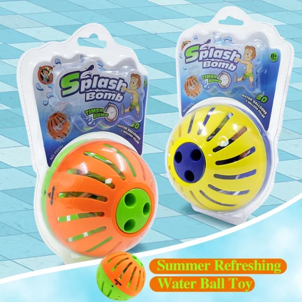 Slow Soak Timer Water Bombs 30 Pack Soft Splash Balloons for Kids Pool Party Outdoor Water Games